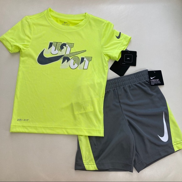 Shorts Grey And Neon Nike Shirt Nike Neon Grey Cute Shorts Set